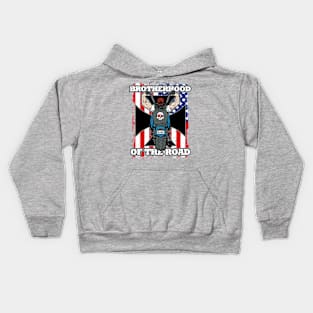 Brotherhood of the Road Biker Flag Kids Hoodie